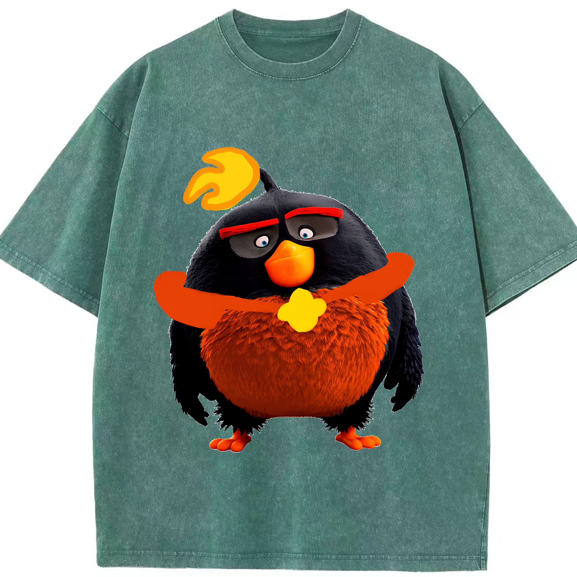 （画像用） Angry Birds アングリーバード 綿100% ヴィンテージ風 半袖Tシャツ（フロントプリント）